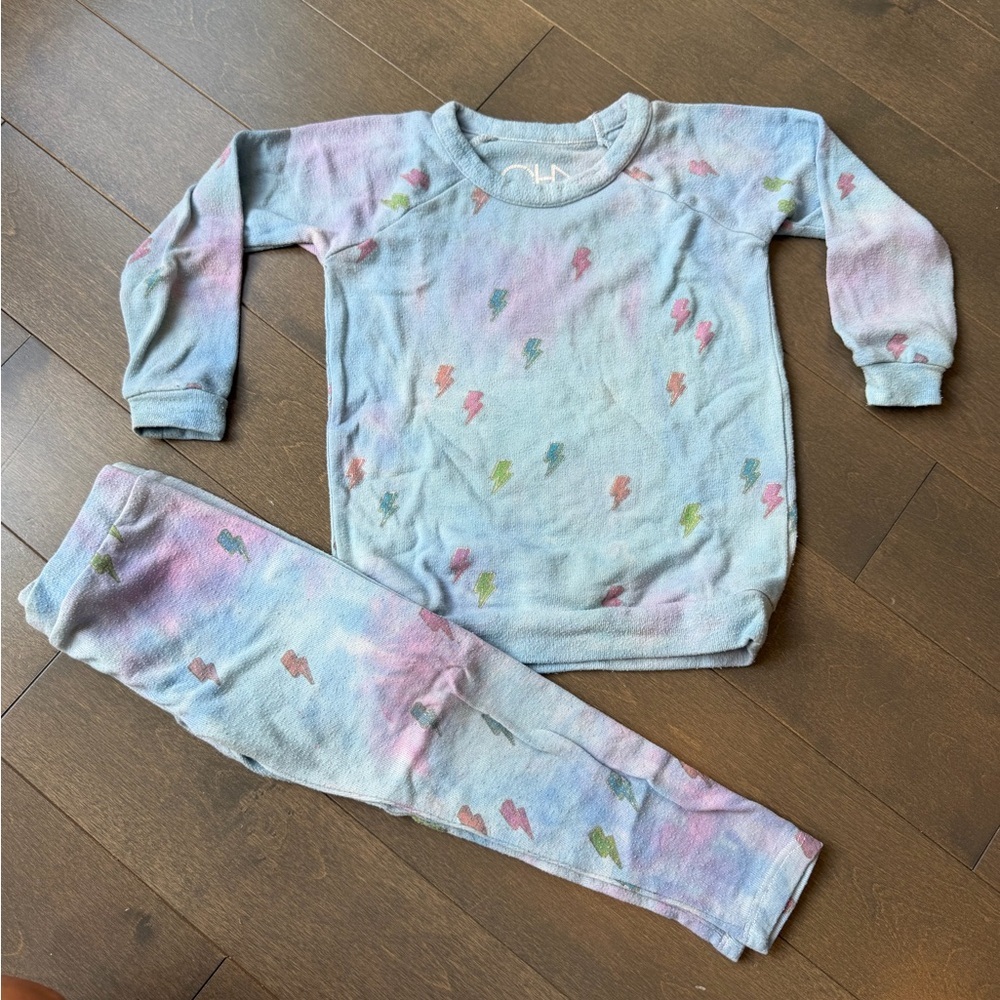 Kids Tie-Dye Lightning Set - Blue & Purple